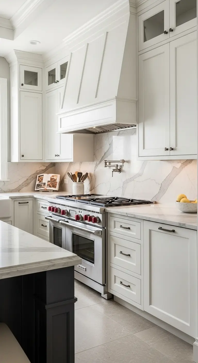 Full-Height Stone Backsplashes for Elegance