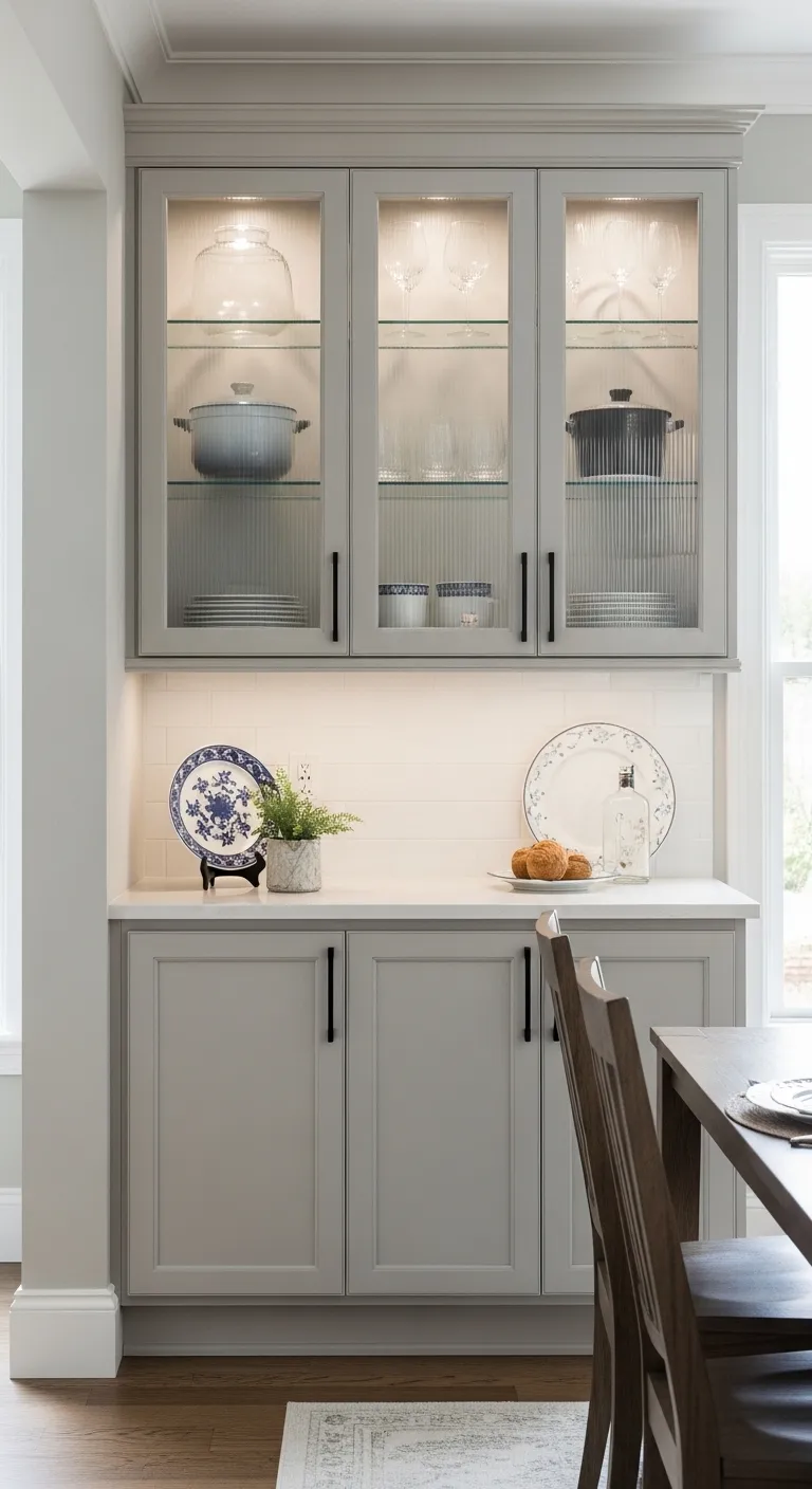 Glass Front Cabinet Designs for Stylish Display and Storage Balance