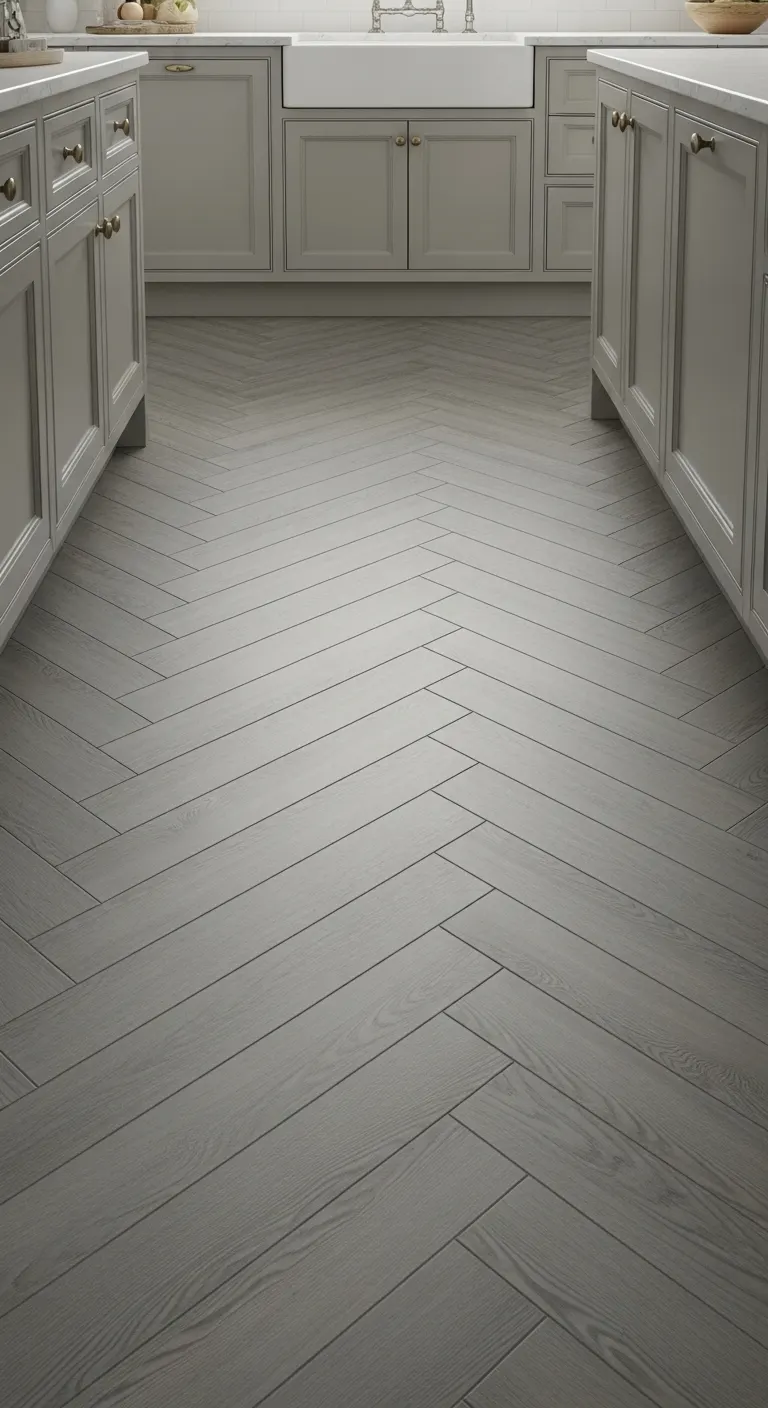 Gray Herringbone Floor Layouts