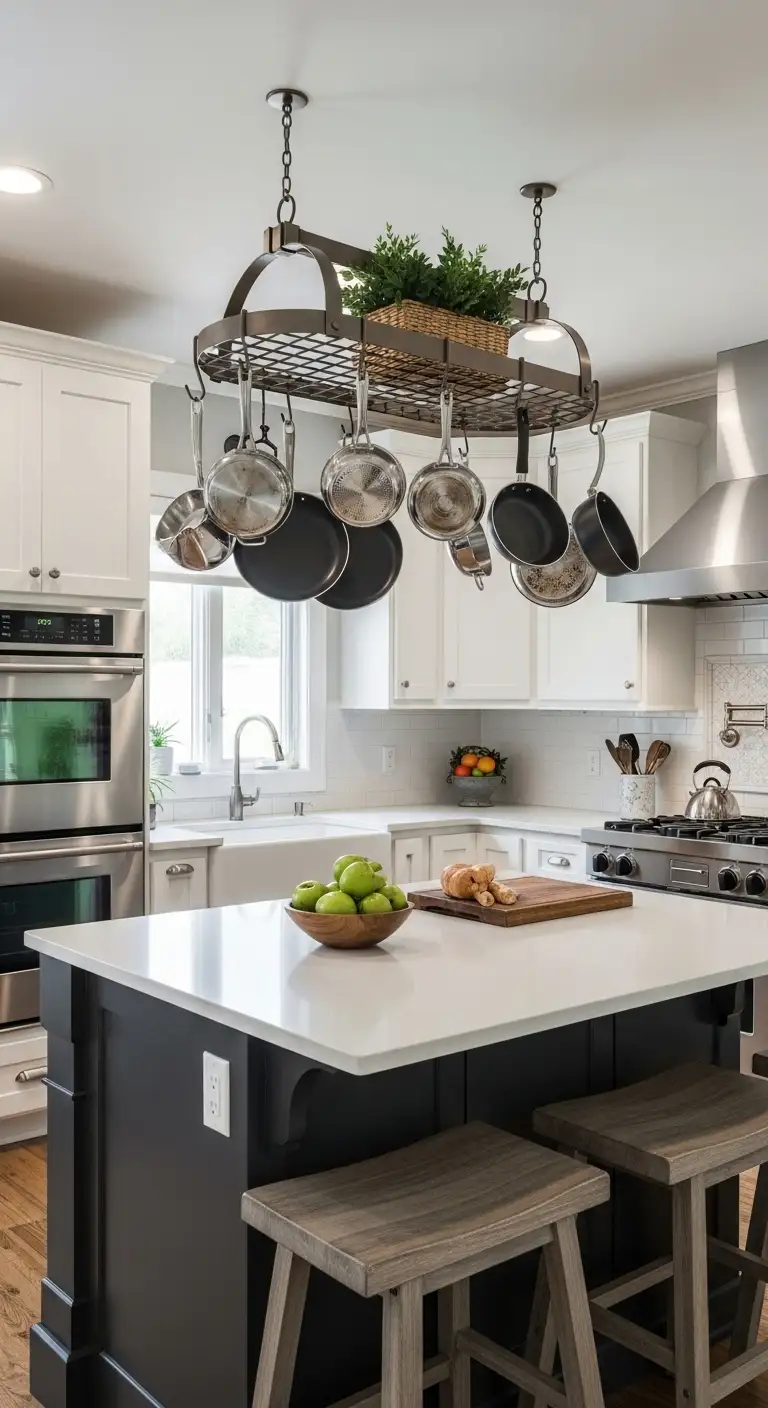 Hanging Pot Racks for Space Optimization