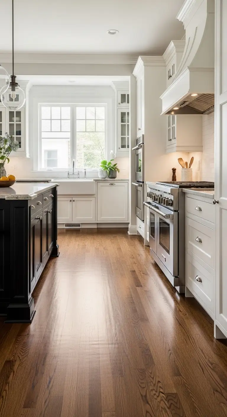 Hardwood Kitchen Flooring for Warm and Elegant Interiors