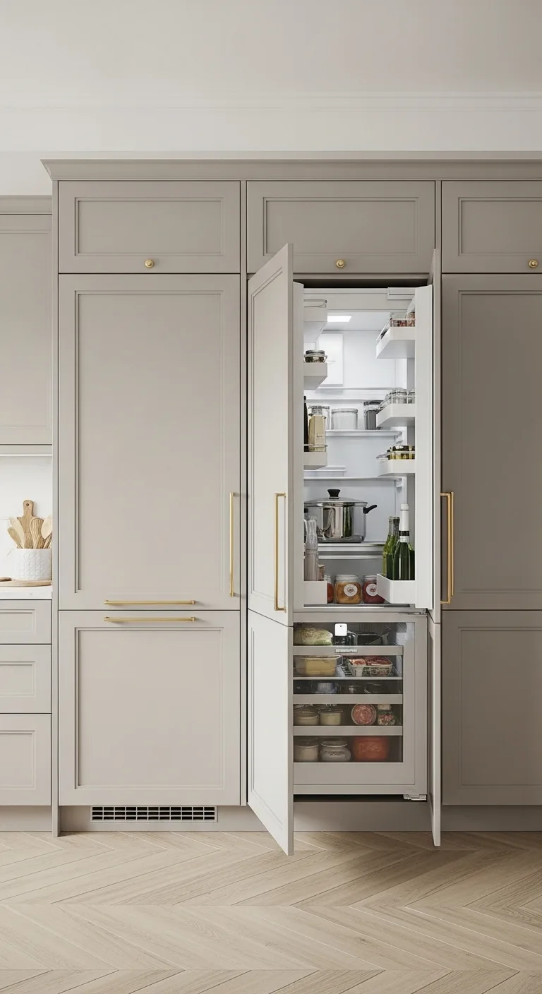 Hidden Appliance Modern Kitchen Cabinets for Clean Design