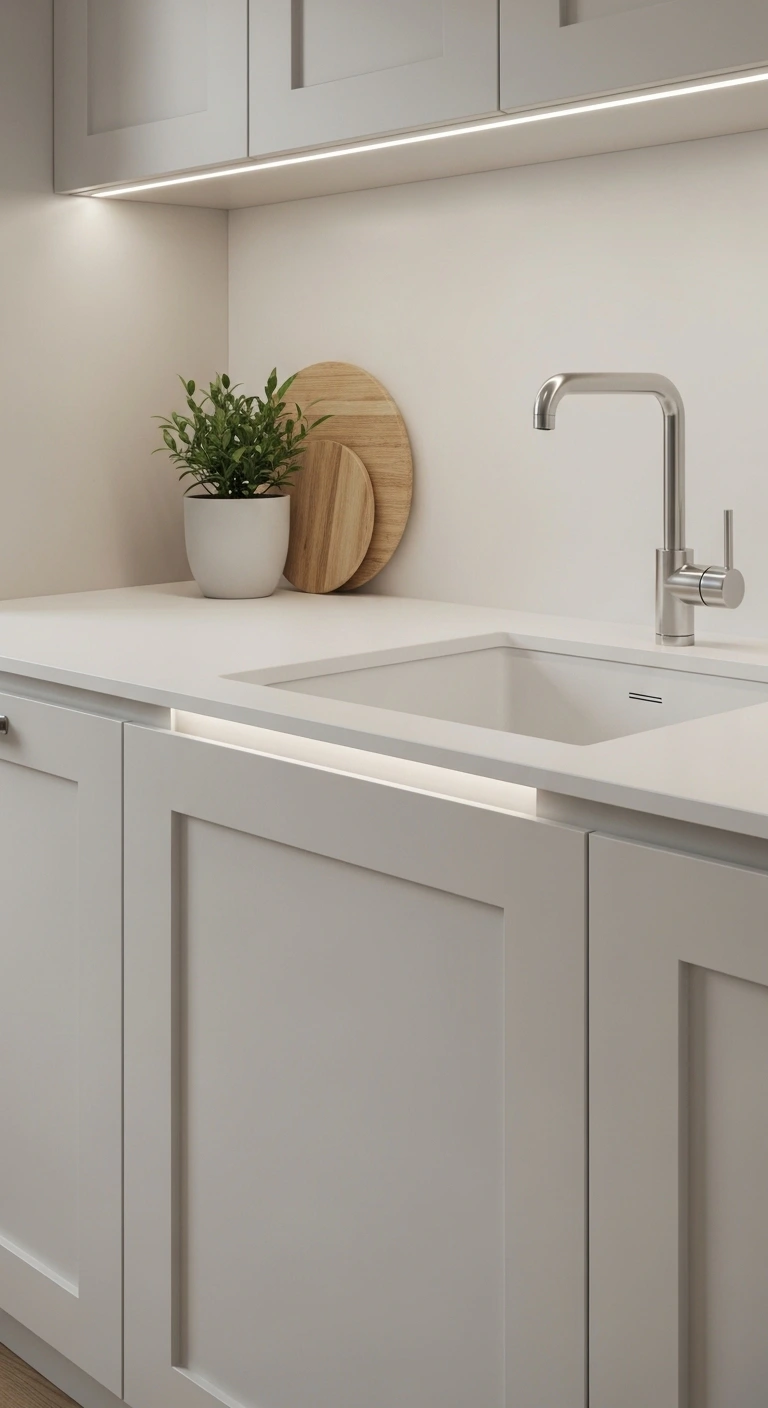 Hidden and Integrated Kitchen Cabinets Handles Ideas