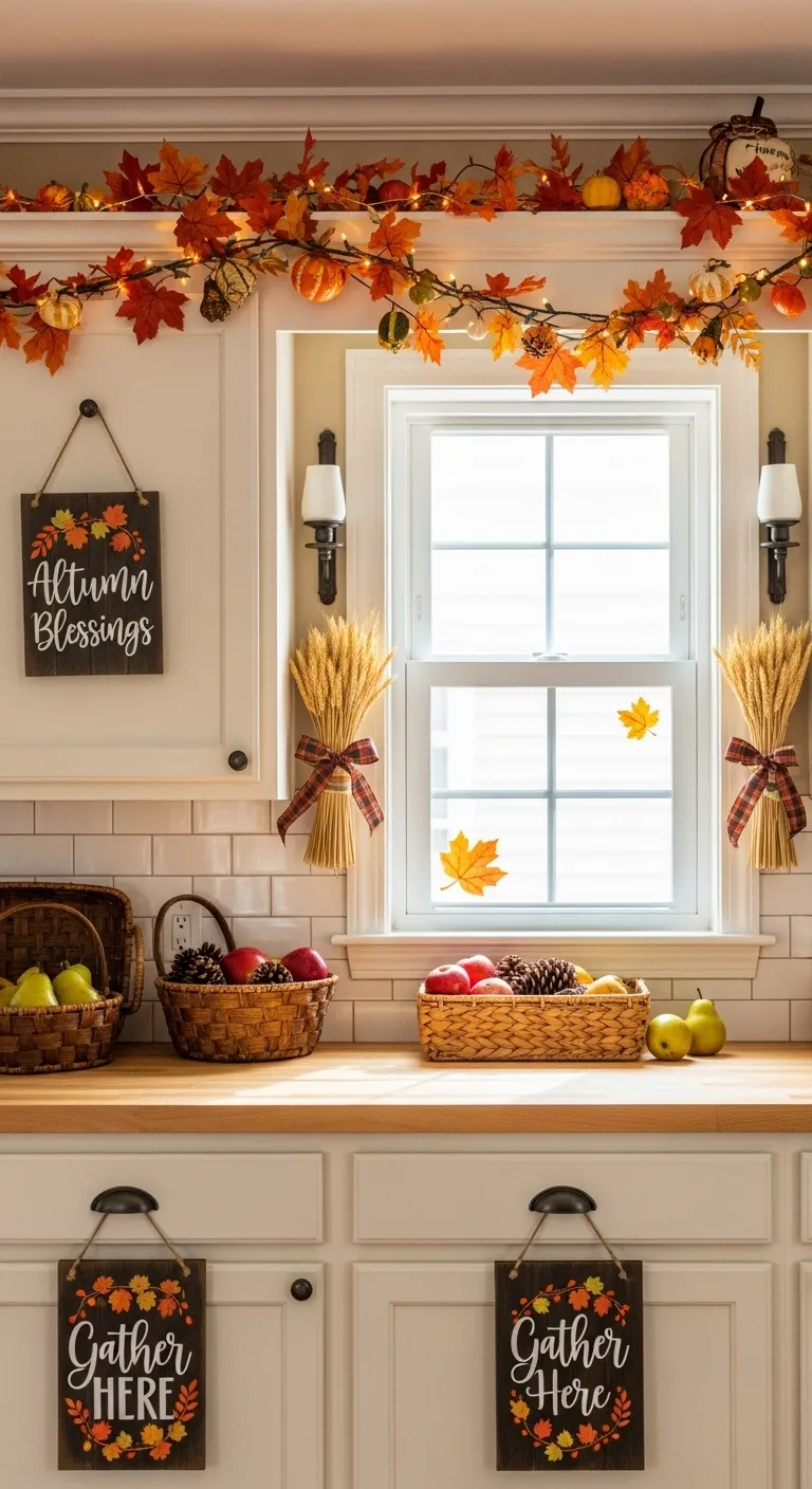 Incorporate Seasonal Kitchen Cabinets Decor