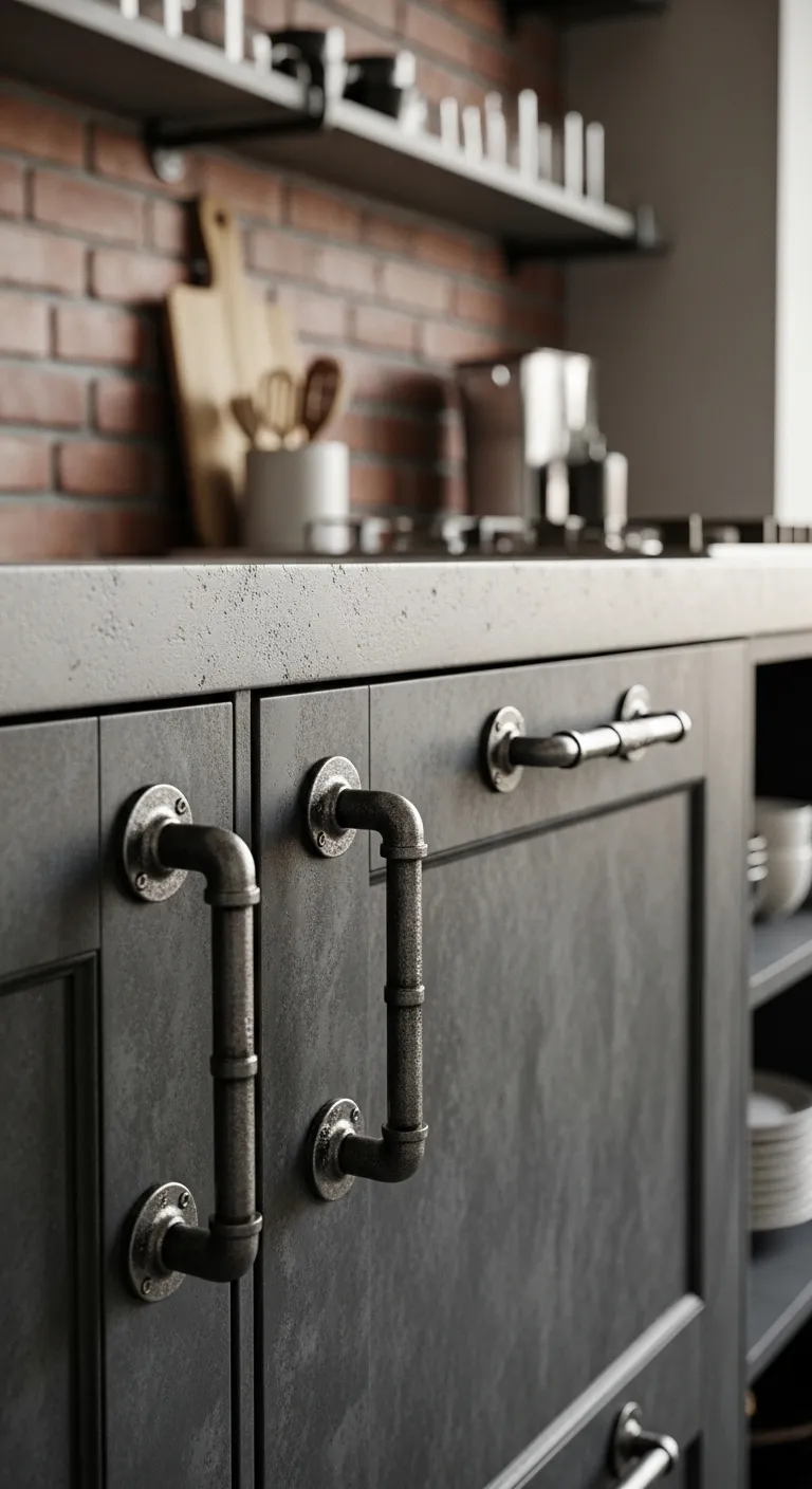 Industrial Style Kitchen Cabinets Handles Ideas