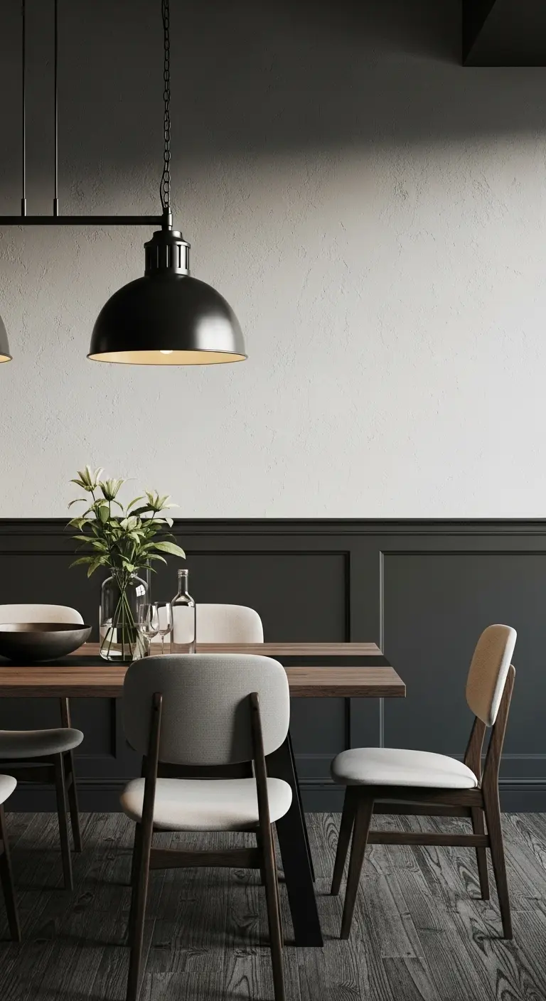 Industrial Style Wainscoting Dining Room Urban Edge Design