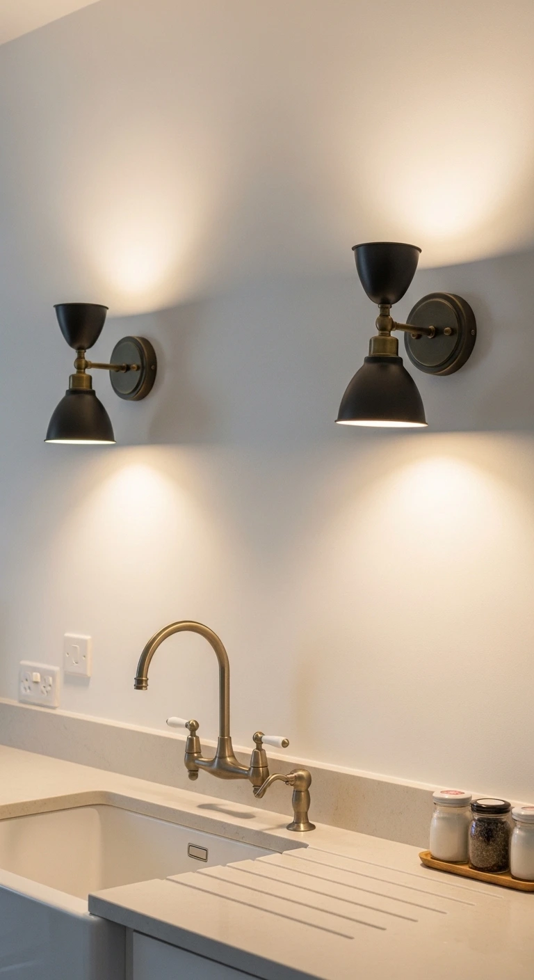Install Decorative Wall Sconces Beside the Sink