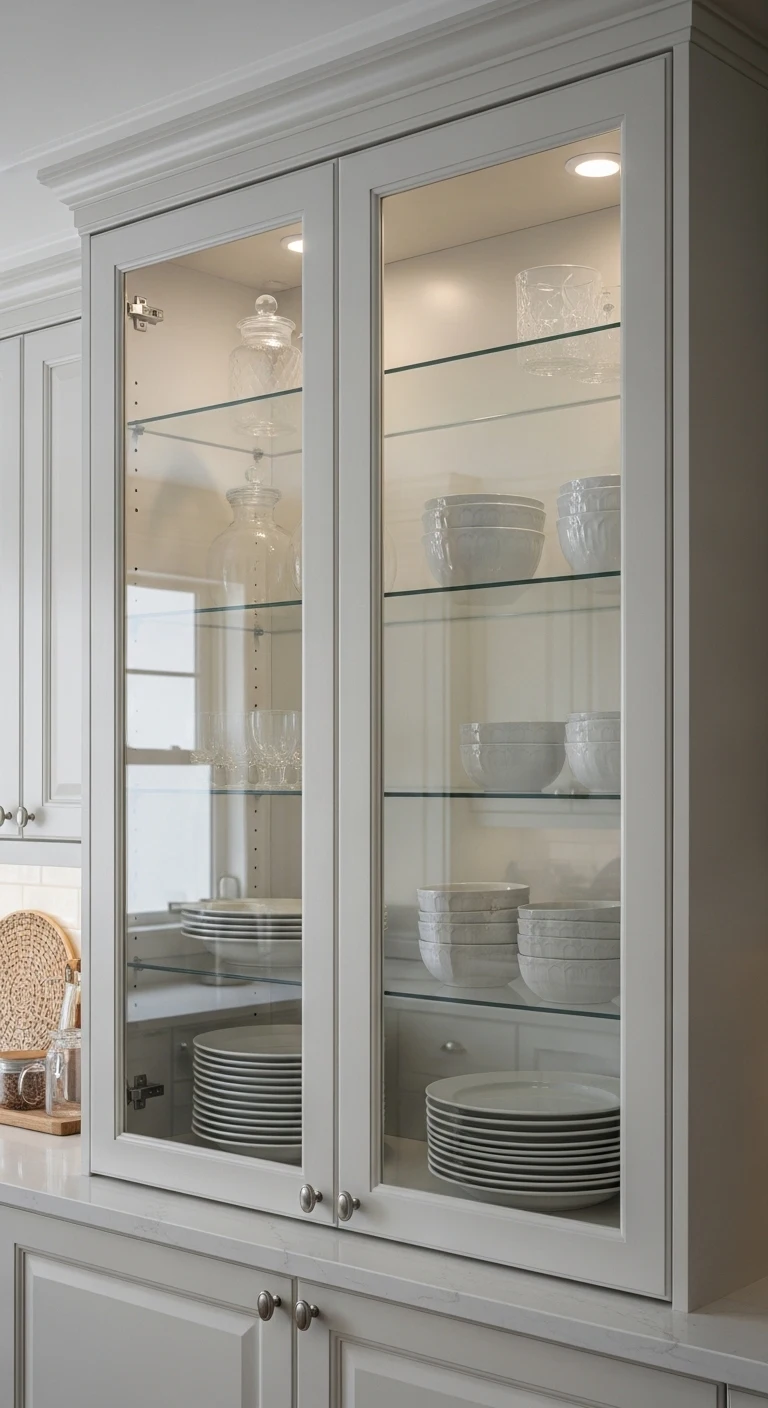 Install Glass Inserts for Decorative Cabinet Doors