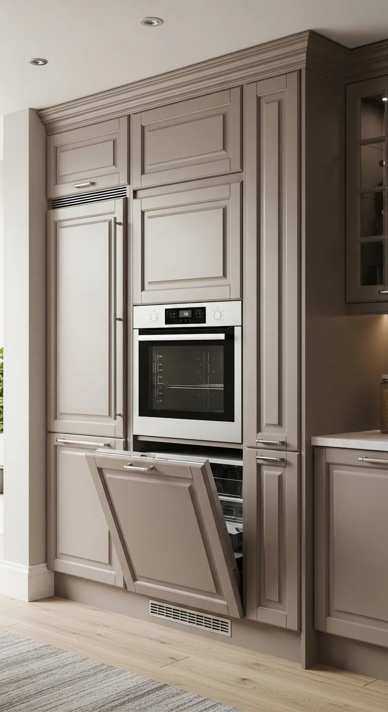 Integrated Appliance Cabinet Design for Seamless Kitchen Appearance