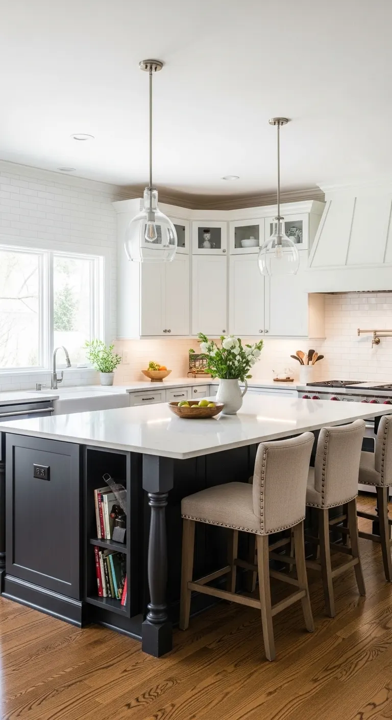 Island-Centered Kitchen Remodel Design for Multi-Use Spaces