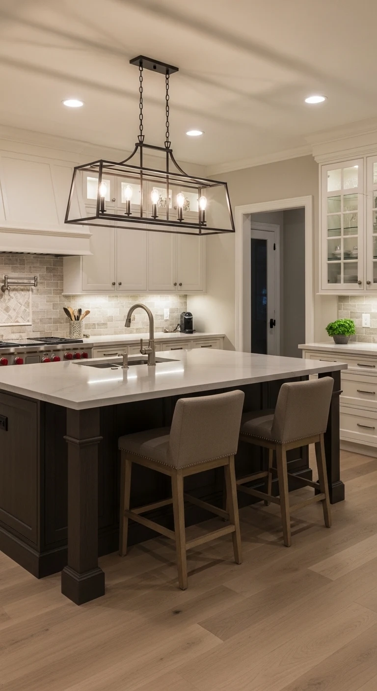 Kitchen Design with Statement Lighting