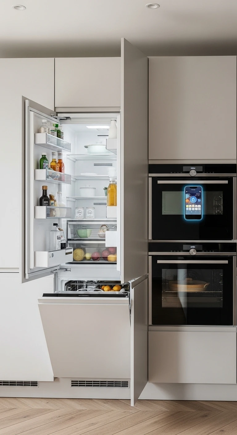 Kitchen with Integrated Smart Appliances