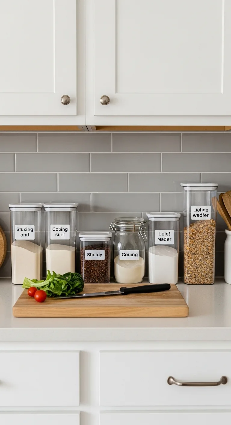 Label-Based Kitchen Counter Organization System