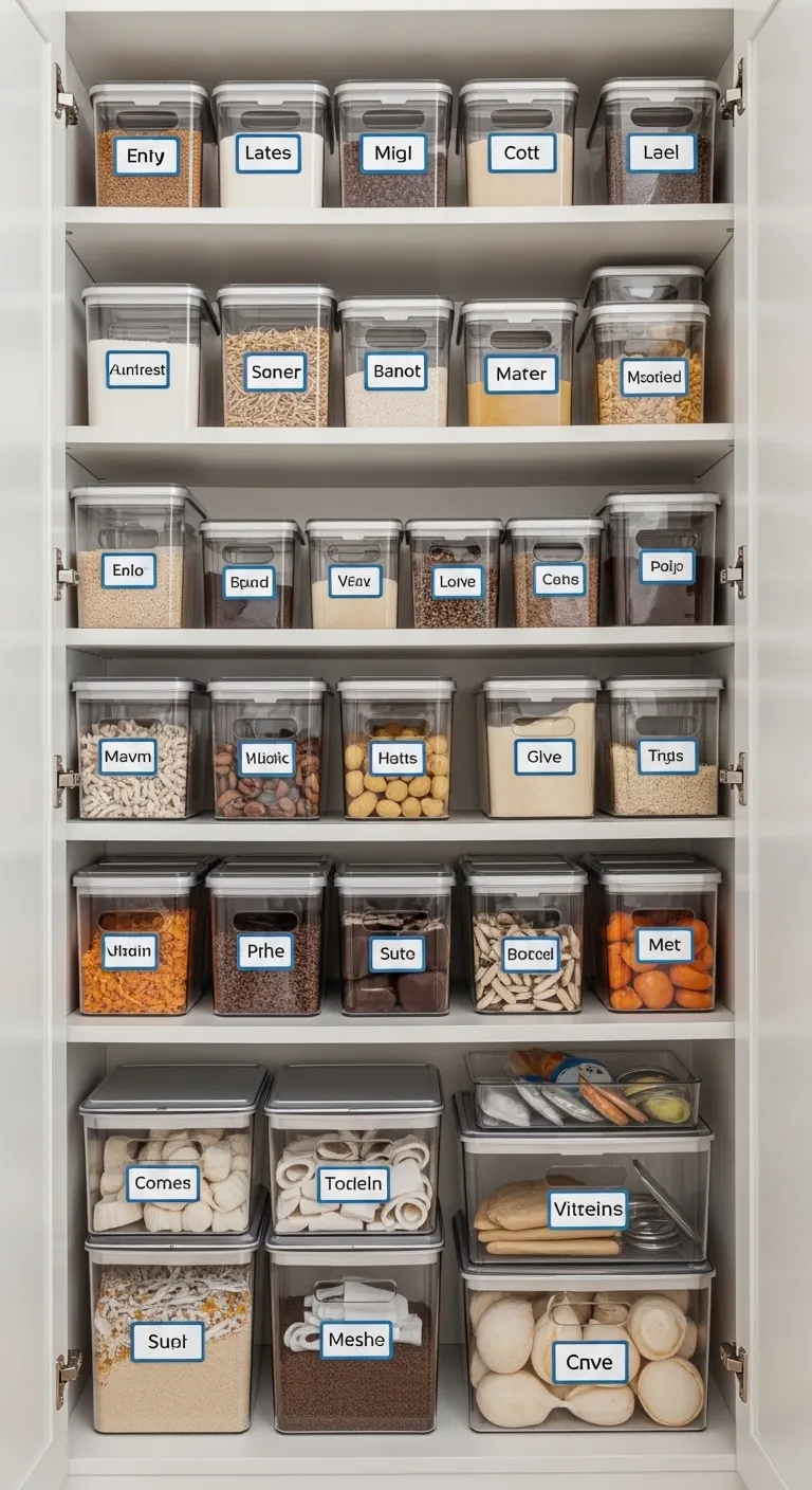 Label-Based System for Structured Pantry Cabinets Organization Efficiency