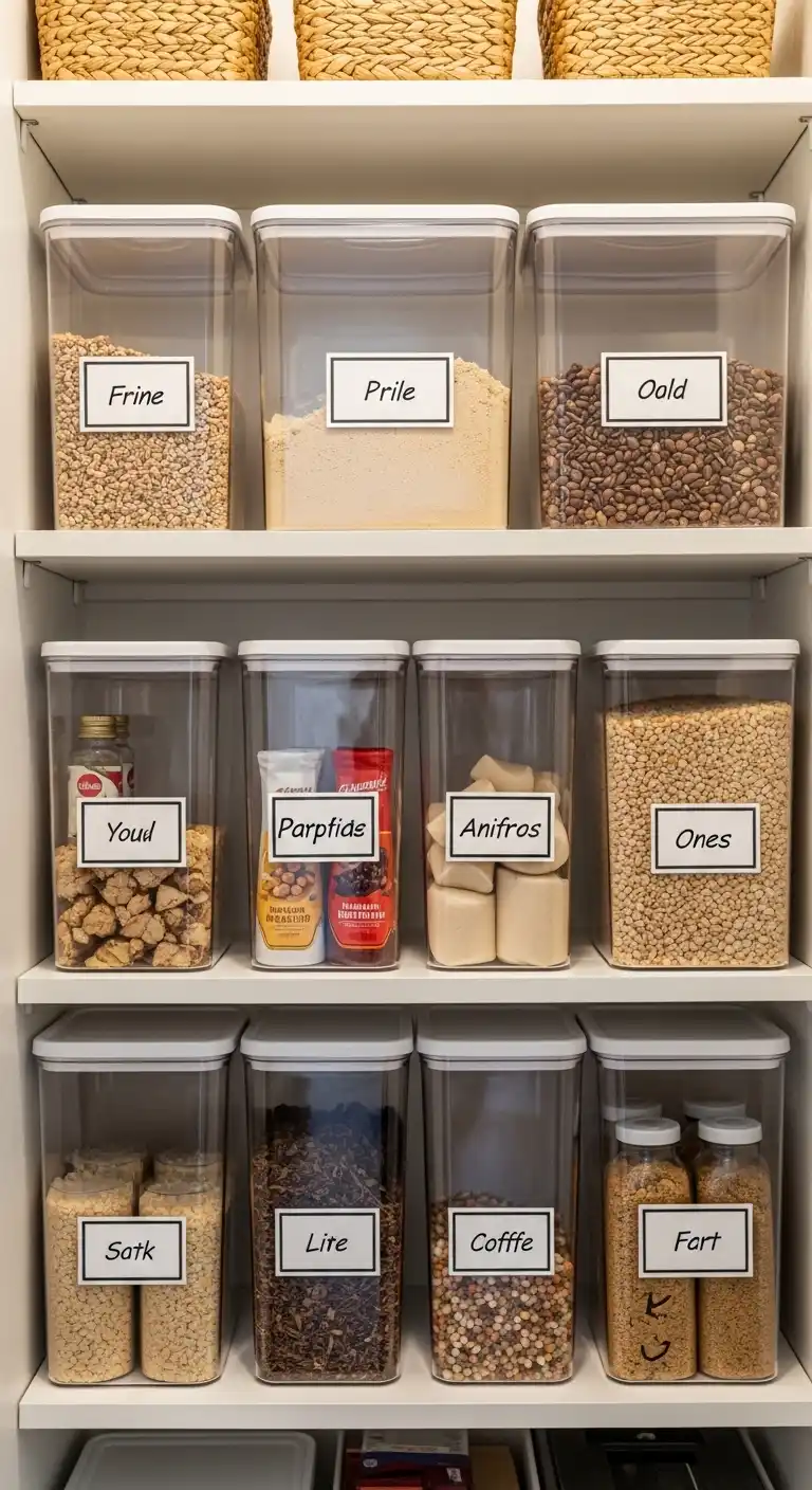 Label Everything Clearly to Enhance Pantry Organization Efficiency