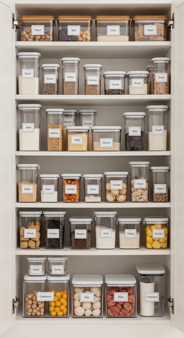 Label Everything for Efficient Kitchen Cabinets Organization