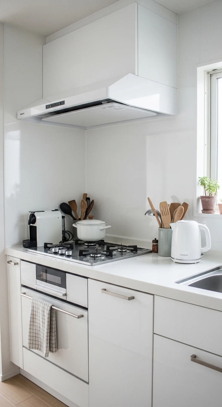 Limit Appliances for Minimalist Kitchen Counter Organization