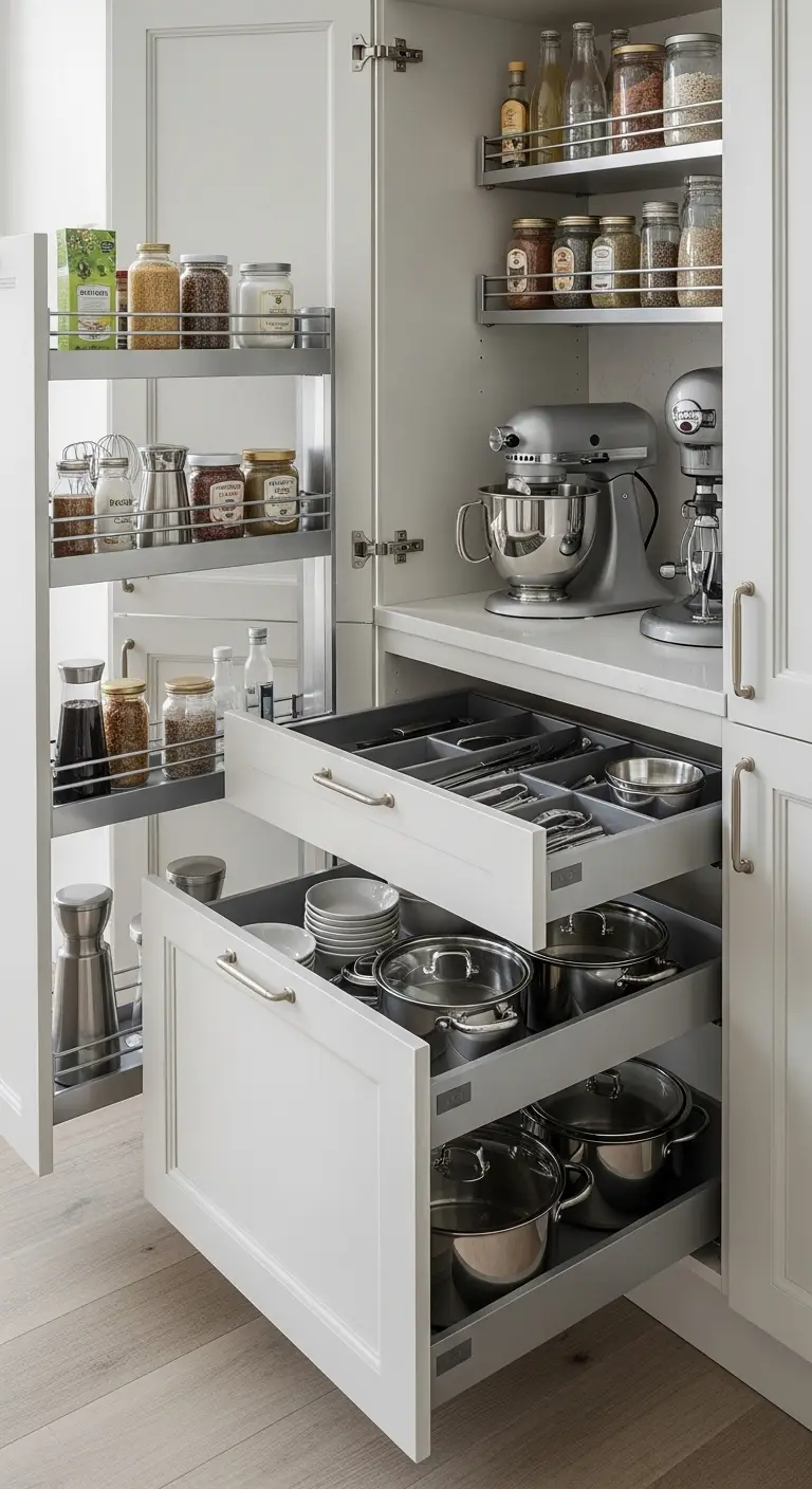 Luxury Kitchen with Hidden Storage Solutions