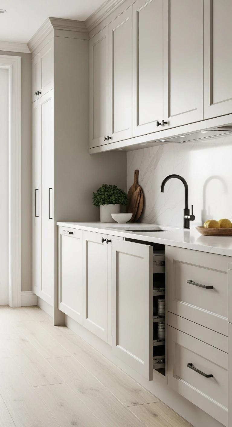 Luxury Kitchen with Seamless Handleless Cabinetry