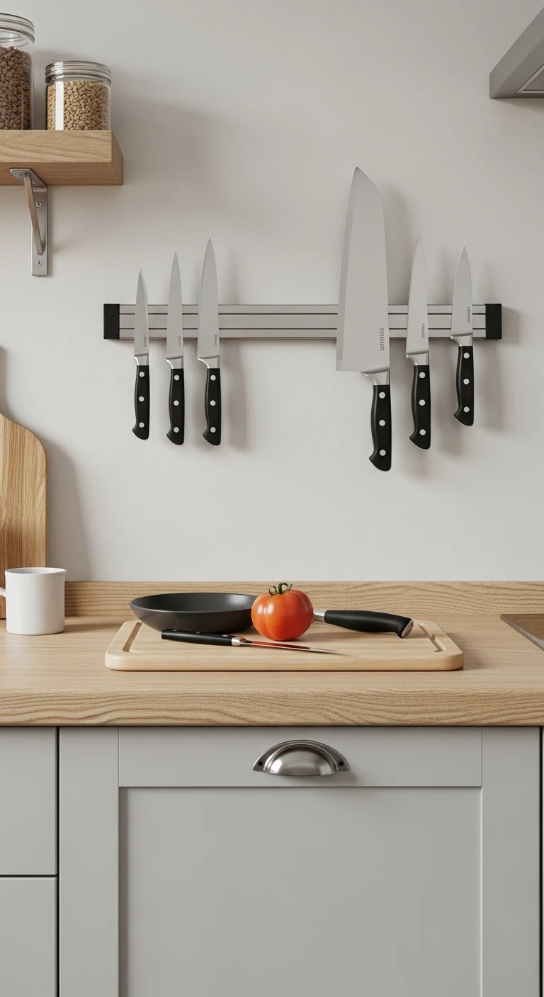 Magnetic Knife Strips for Safe Tool Storage