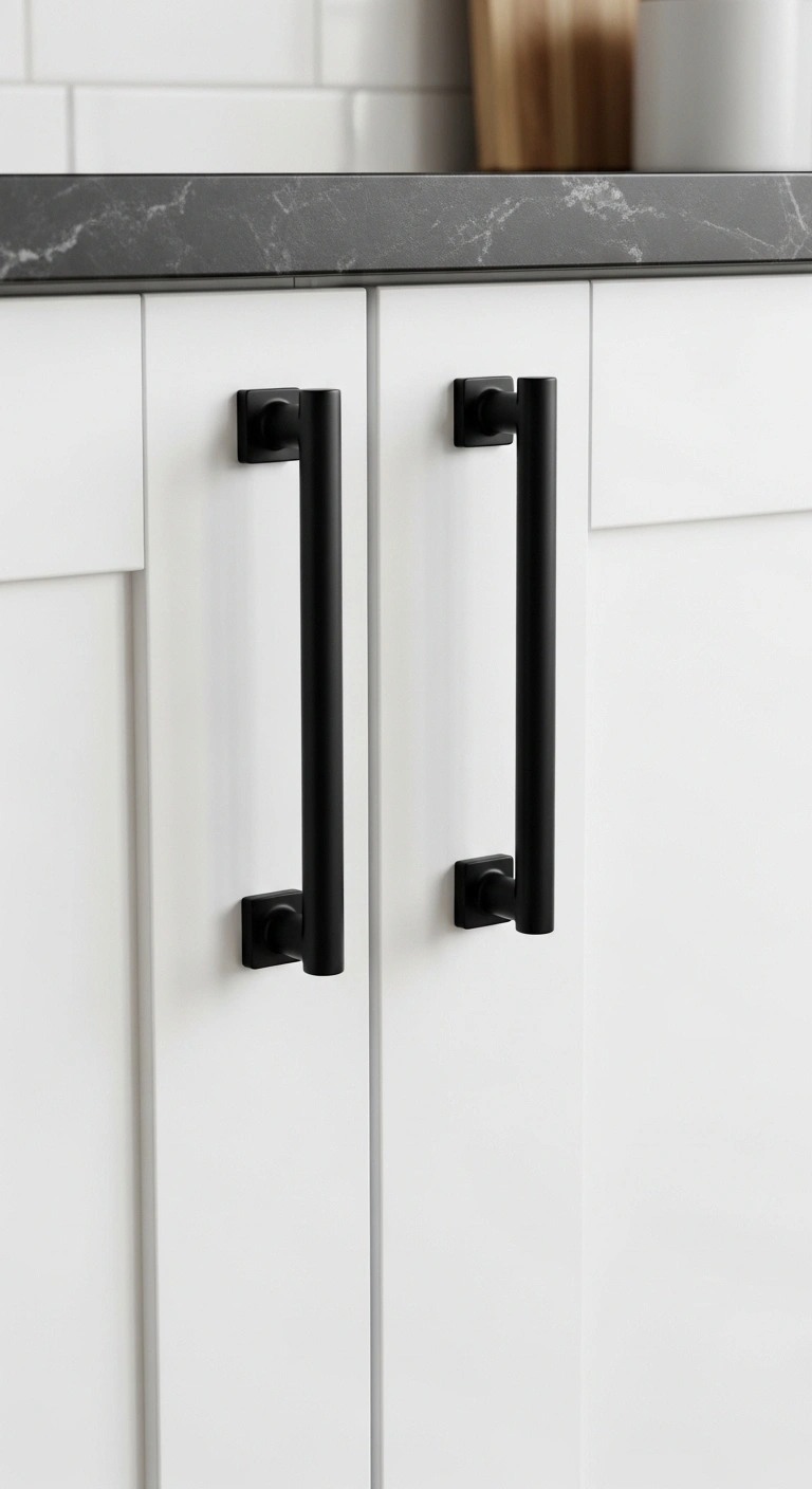 Matte Black Kitchen Cabinets Handles Ideas