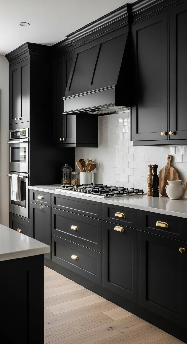 Matte Black Kitchen Cabinets for Bold Modern Style
