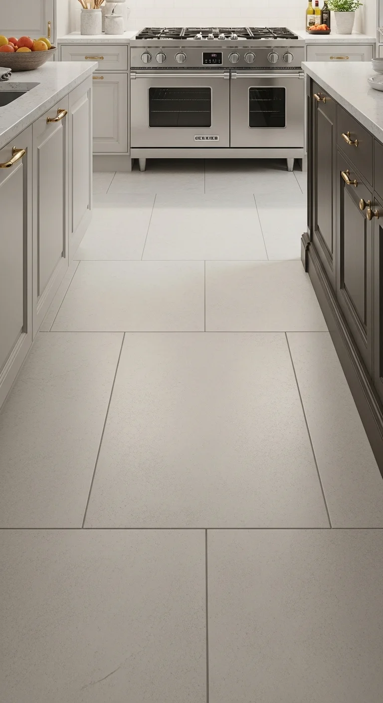 Matte Finish Kitchen Tile Flooring for Subtle Elegance