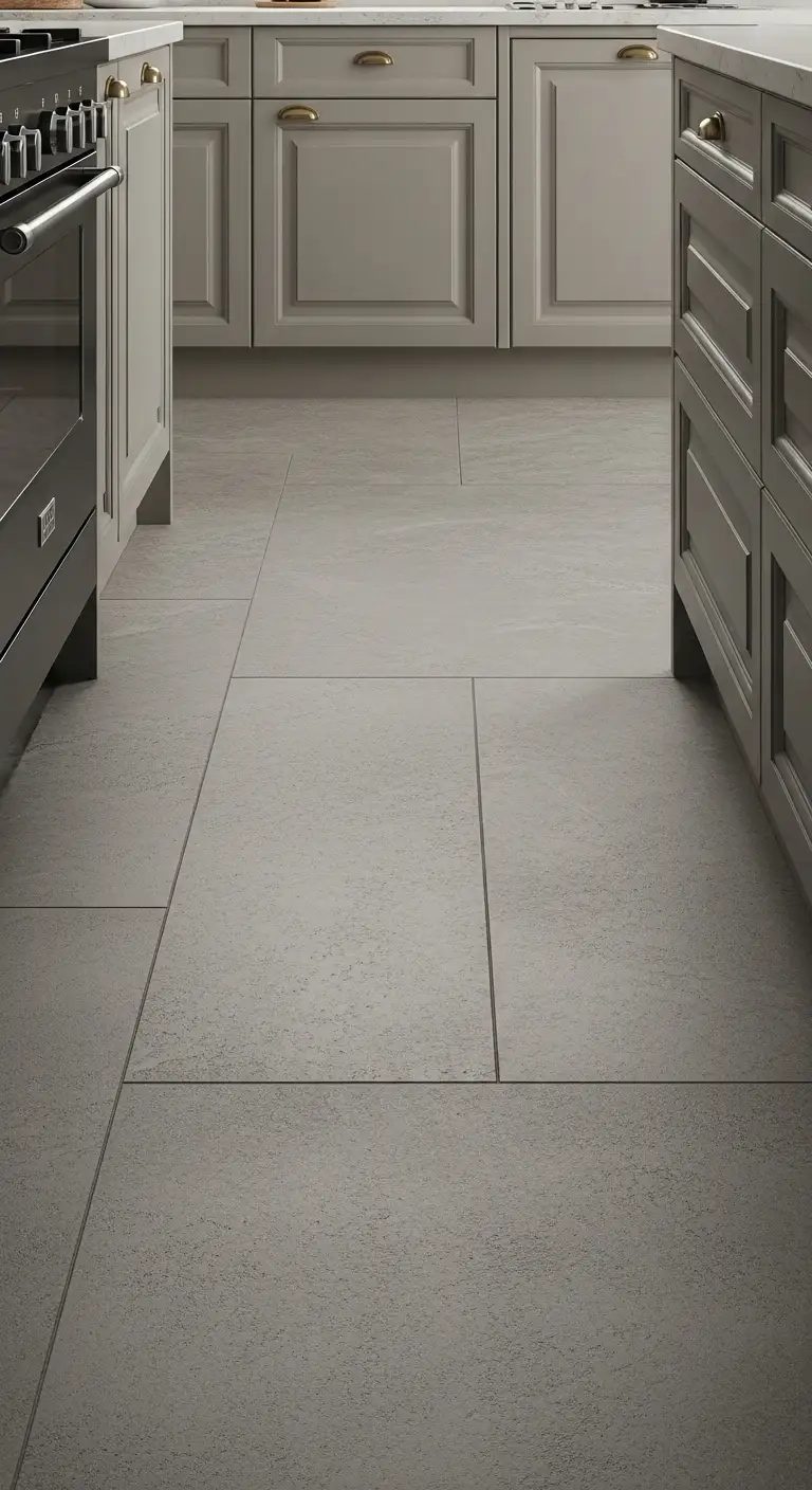 Matte Gray Stone Composite Flooring