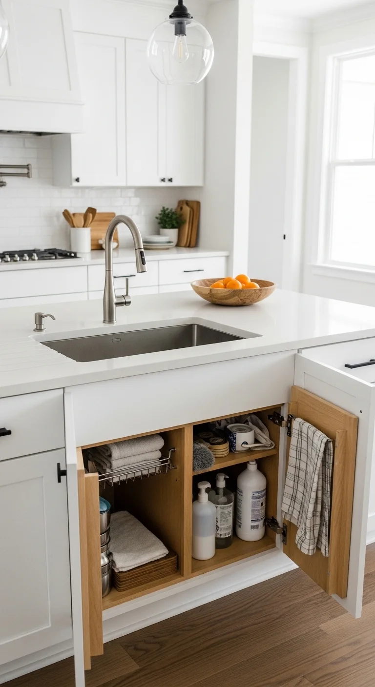 Minimalist White Kitchen Island Ideas with Sink