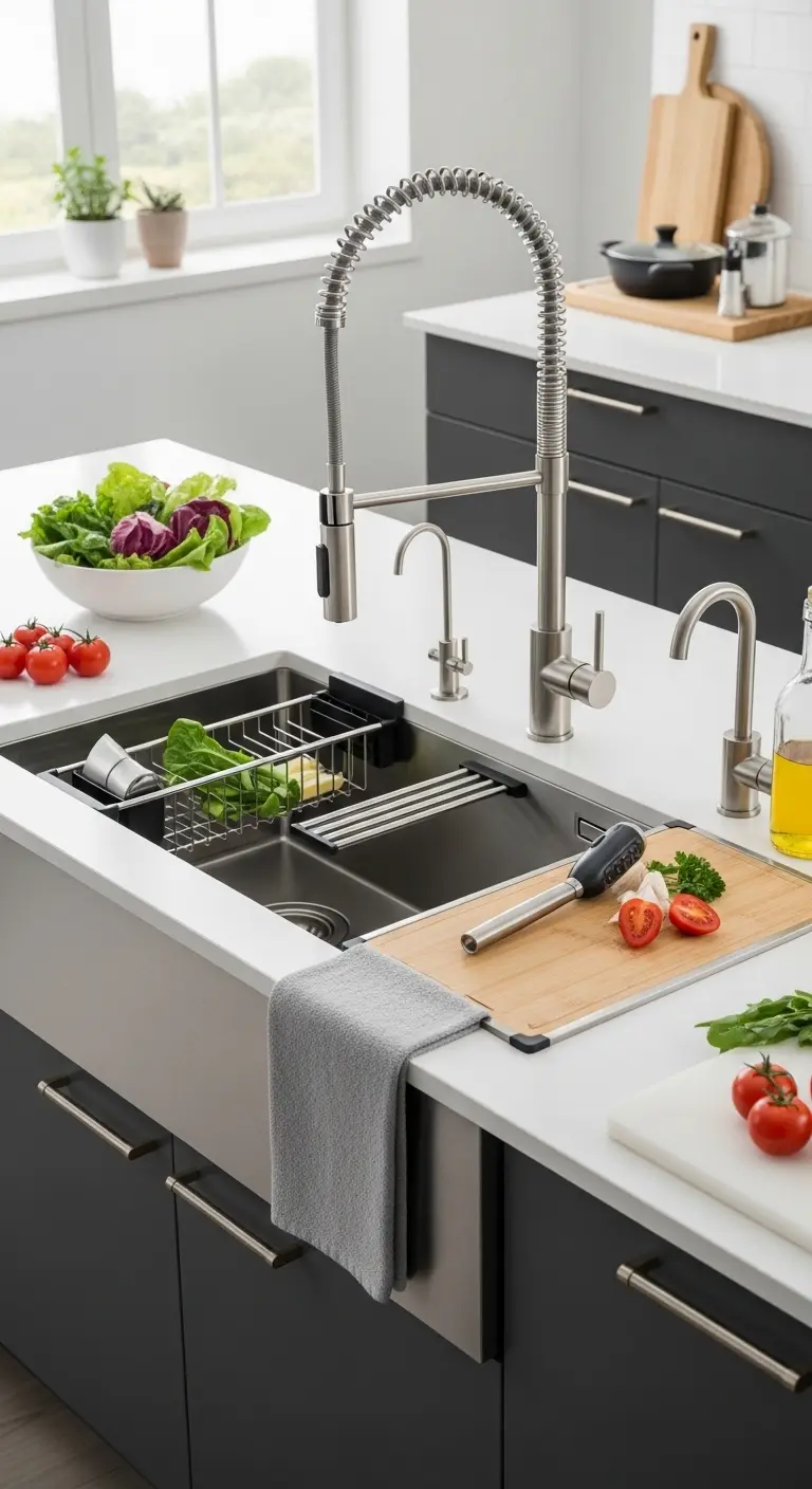 Modern Luxury Kitchen with Oversized Sink Designs