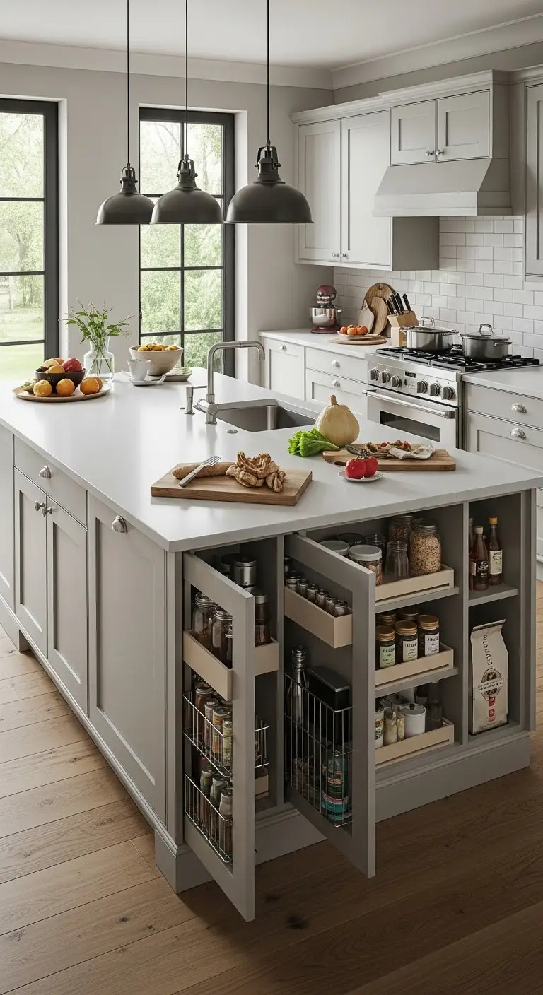 Multi-Functional Kitchen Island in Modern Kitchen Remodel Concepts