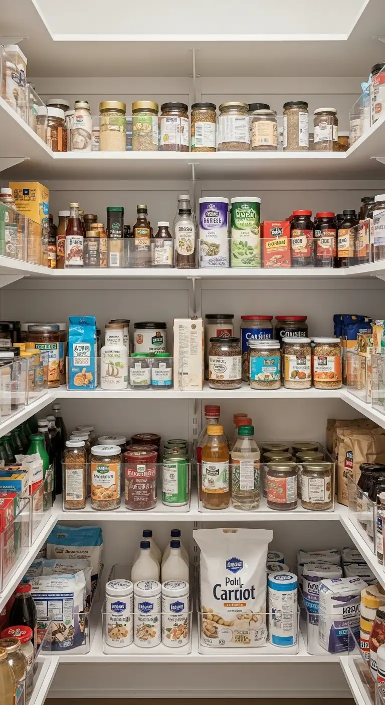Multi Tier Pantry Organization Layout for Layered Storage Efficiency