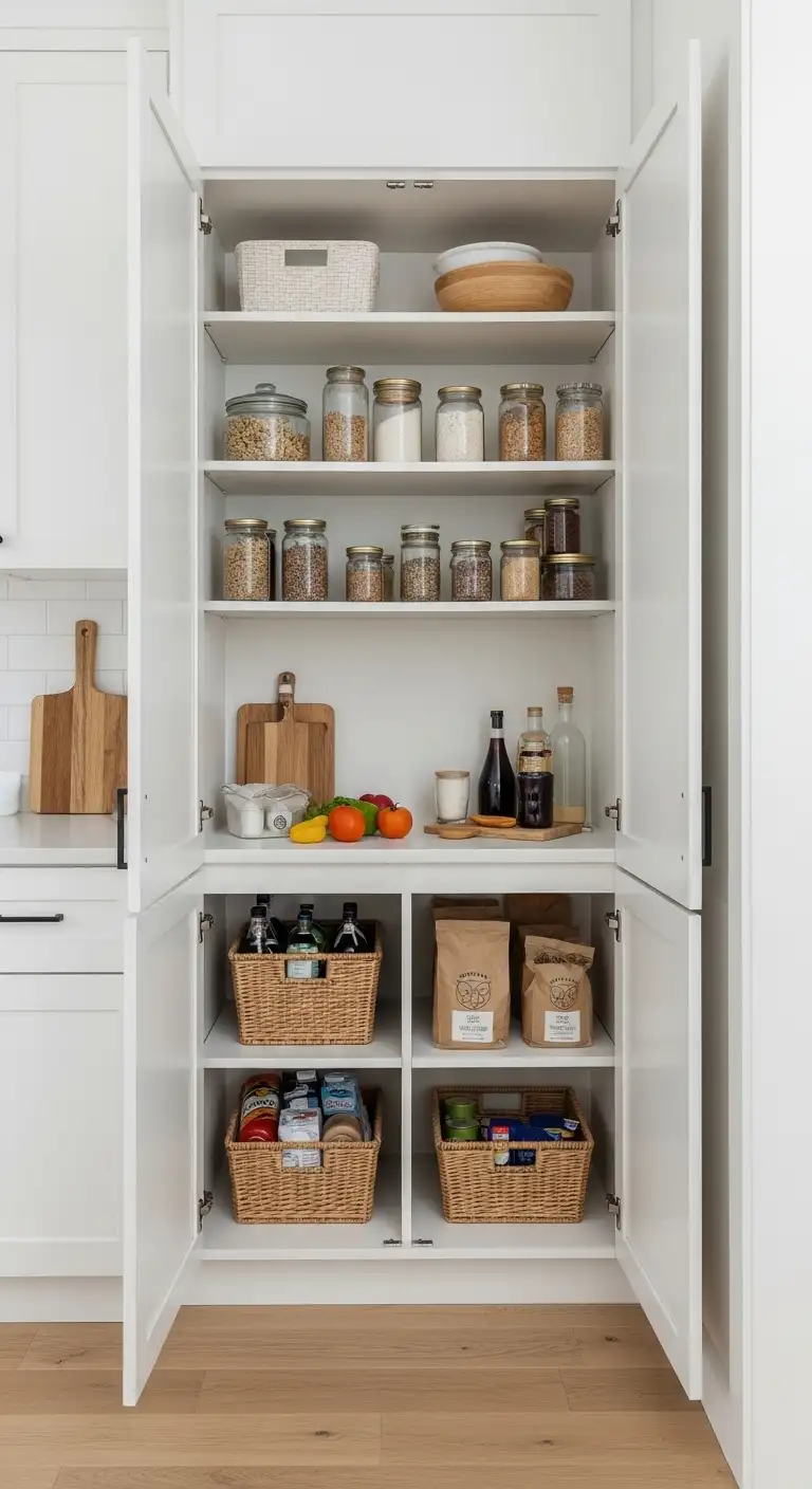 Open Shelf Pantry Organization Layout for Maximum Visibility and Simplicity