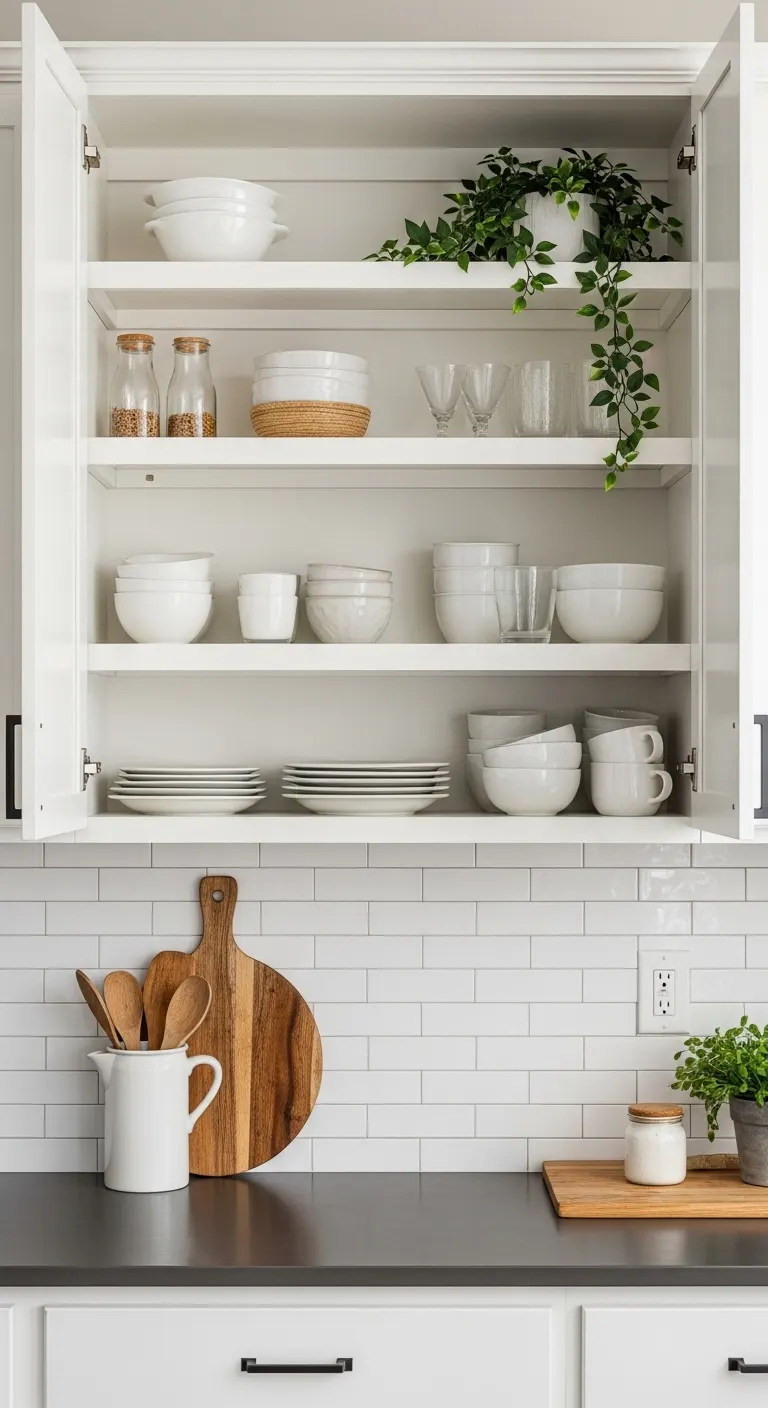 Open Shelving Kitchen Remodel Design for Easy Access