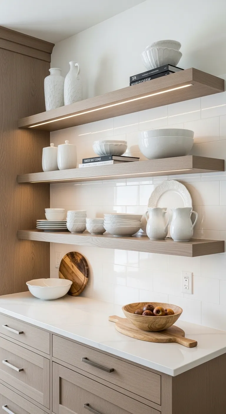 Open Shelving with Curated Styling