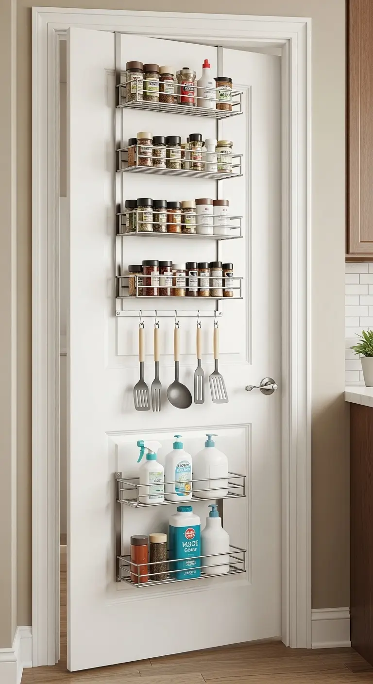 Over-the-Door Storage Racks for Extra Space Creation