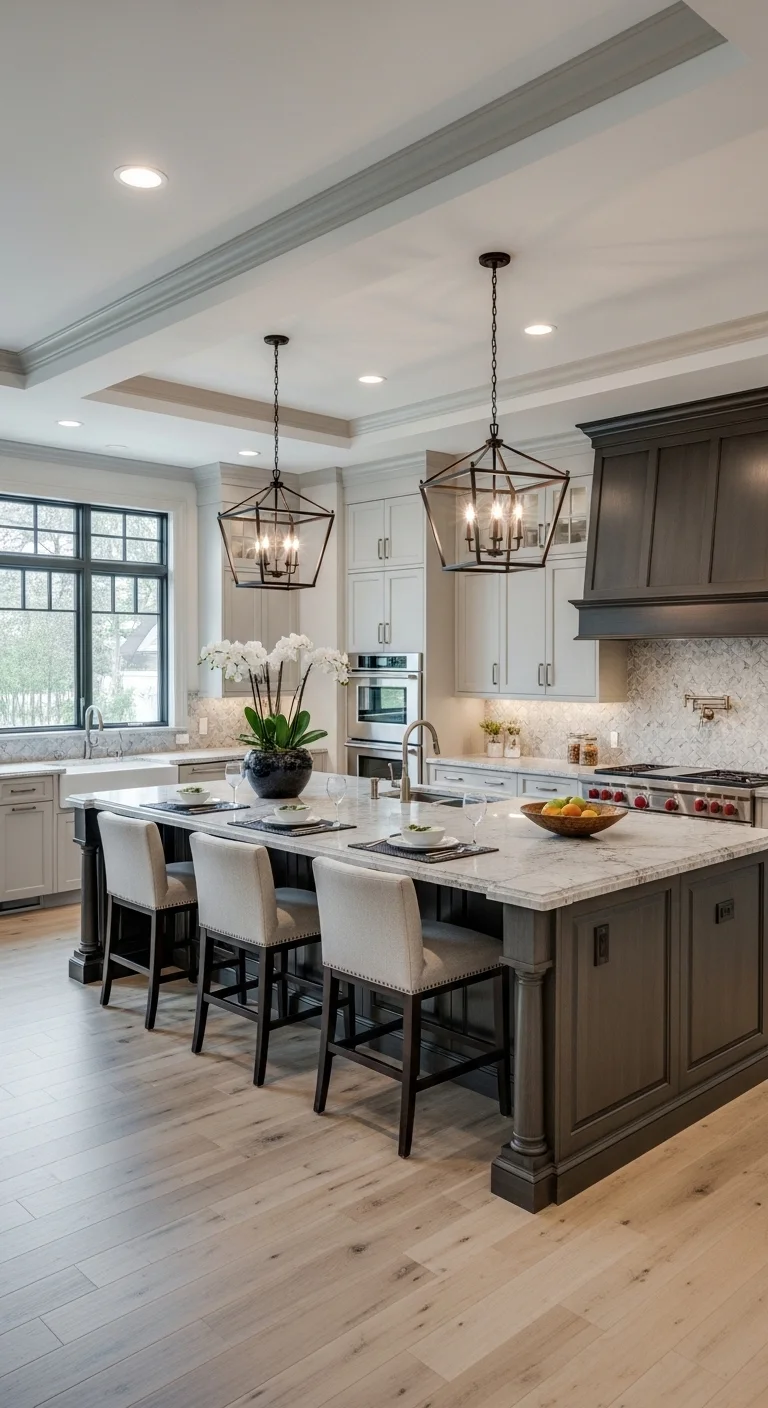 Oversized Kitchen Island for Grand Open-Concept Kitchens