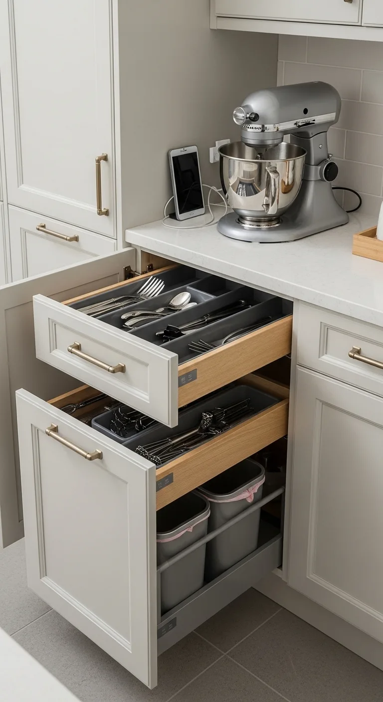 Personalized Kitchen Cabinets with Hidden Features