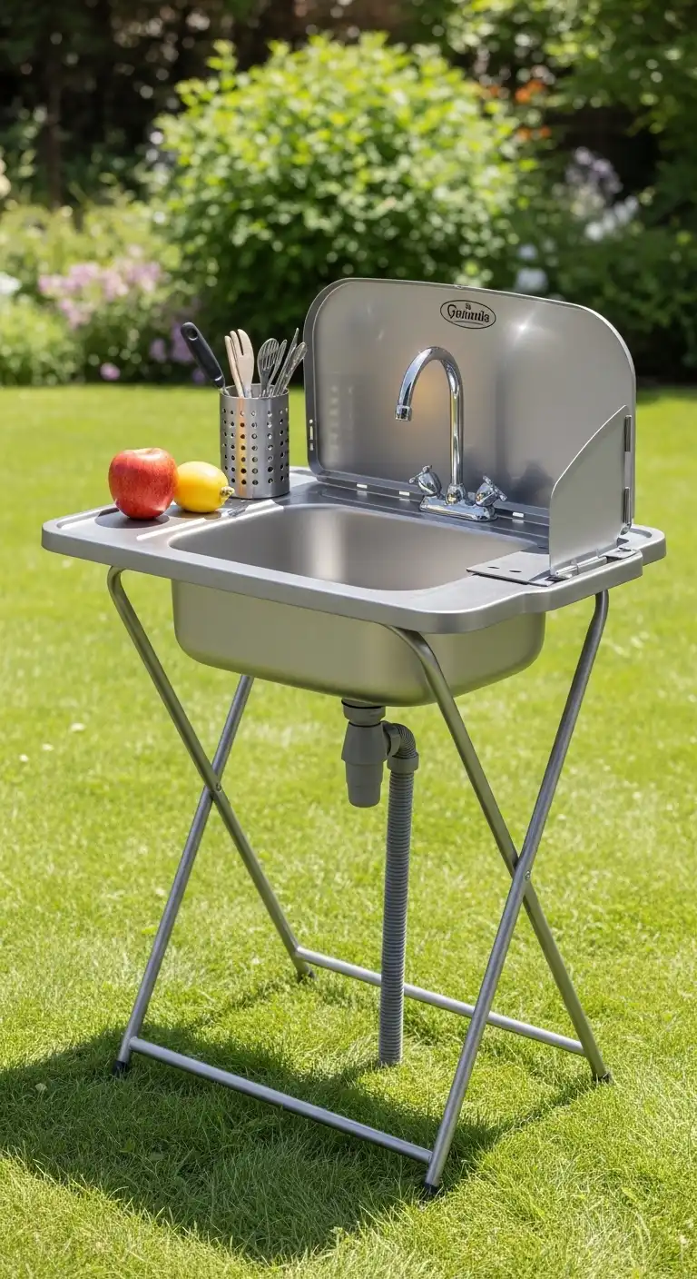 Portable Outdoor Kitchen Sink for Flexible Use