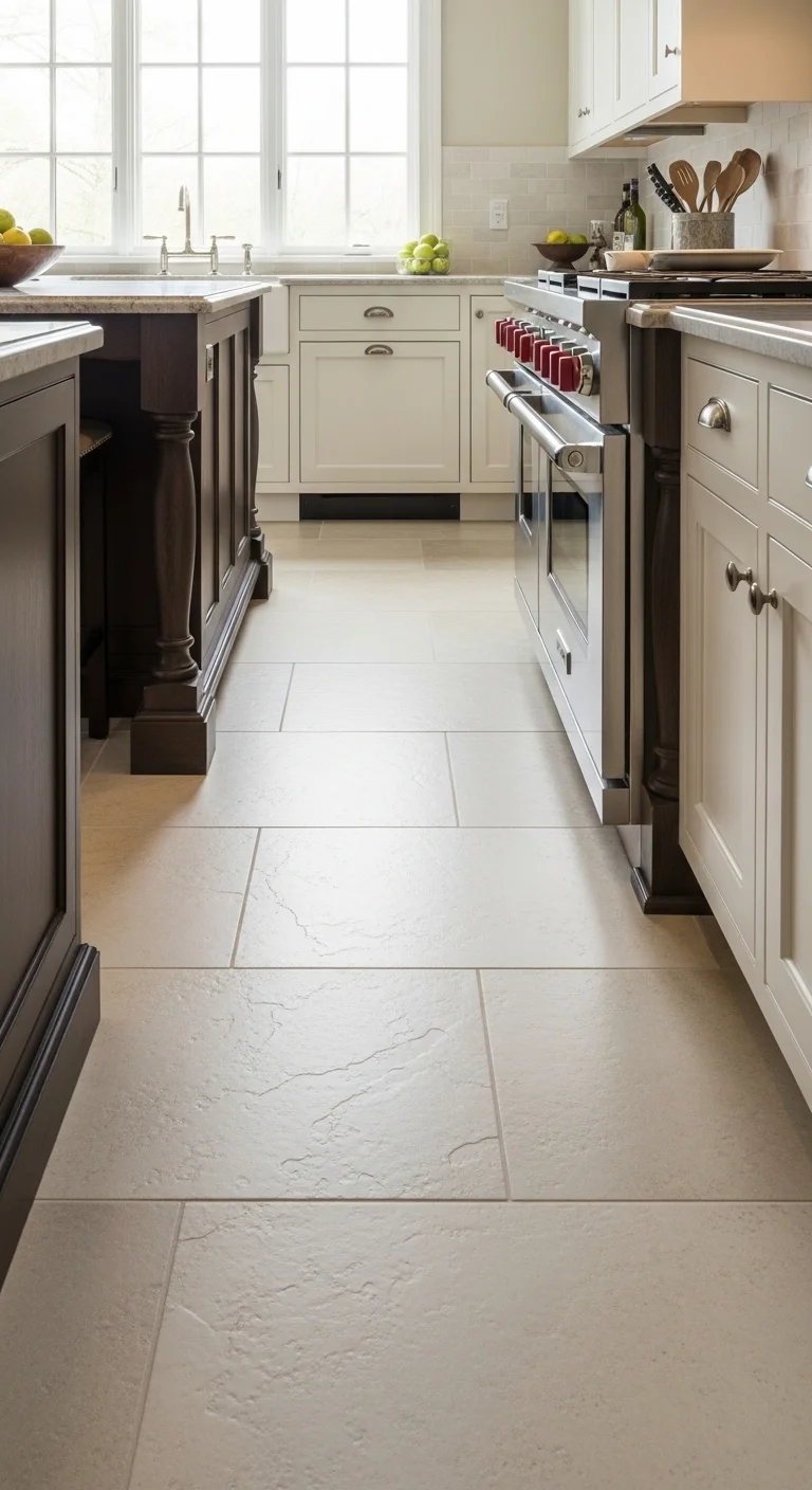 Premium Flooring Choices in Luxury Kitchen Interiors