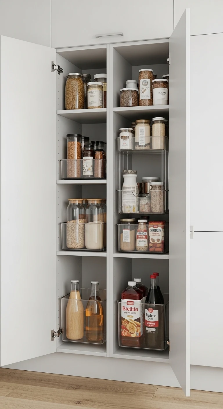Rotate Items Regularly for Fresh Kitchen Cabinets Organization
