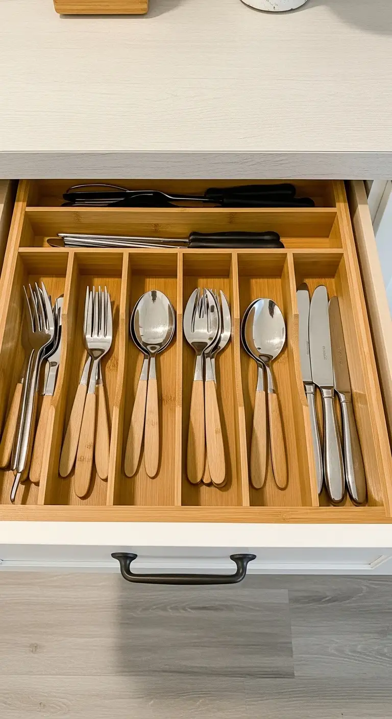 Rustic Drawer Dividers for Cutlery and Utensils