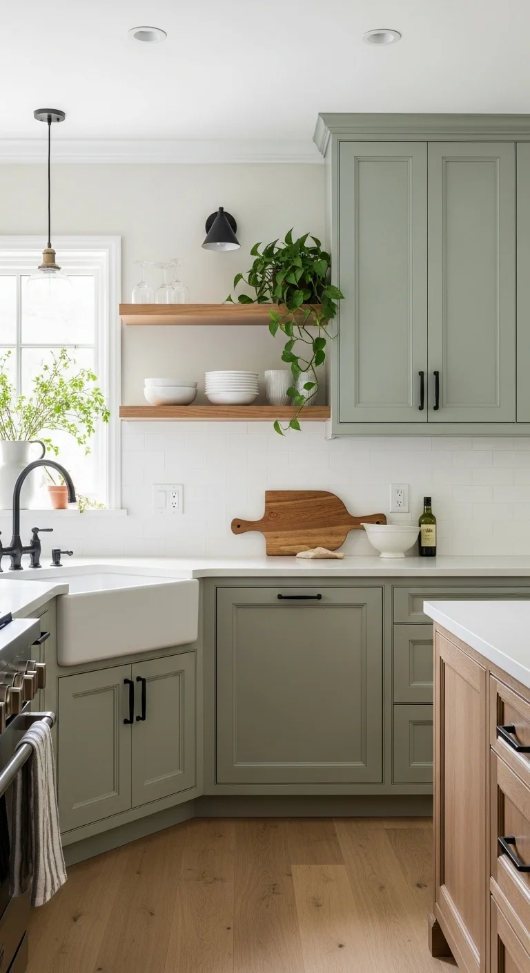 Sage Green Kitchen Cabinets Color Ideas for a Calm Natural Feel