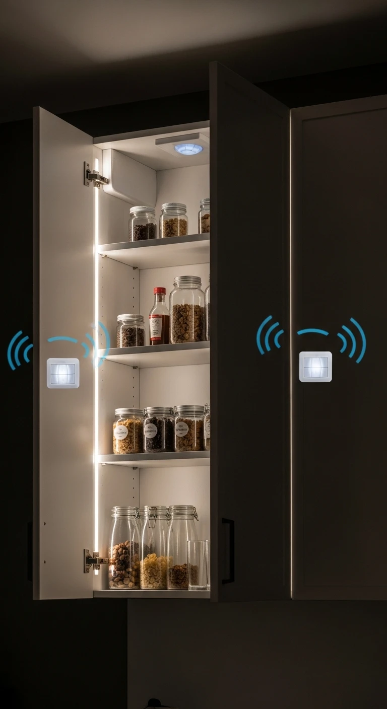 Smart Lighting Integration Inside Kitchen Cabinets for Better Visibility