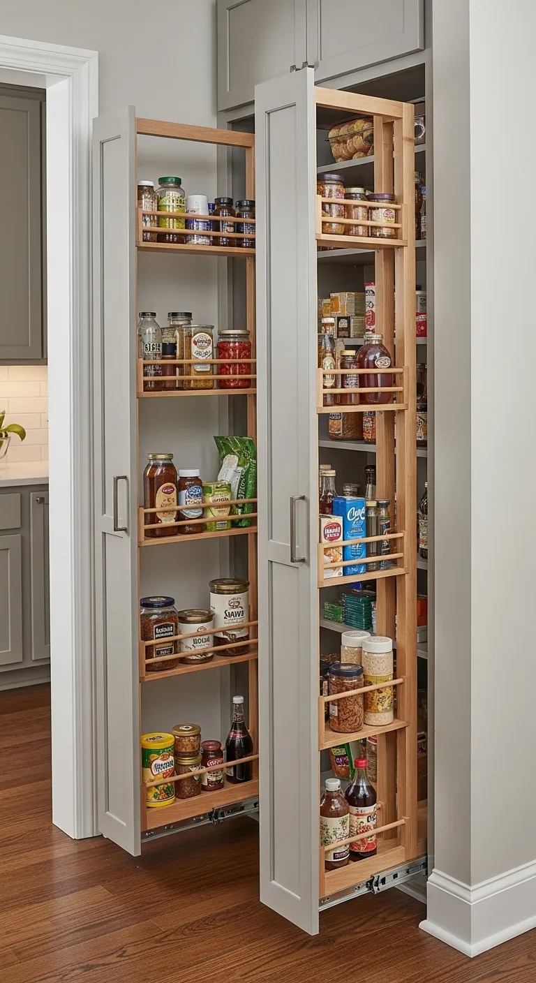 Smart Pull-Out Pantry Systems for Improved Kitchen Accessibility