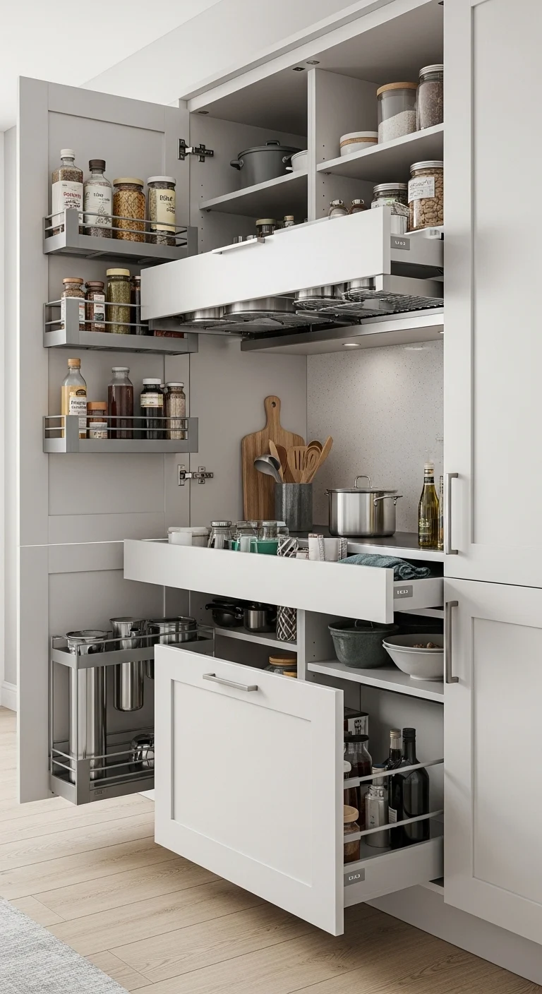Smart Storage Solutions in Modern Kitchen Remodel Designs