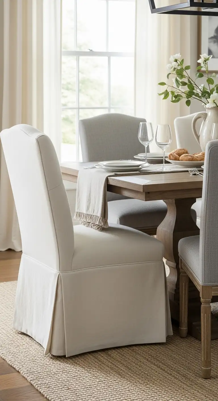 Soft Linen Upholstery for Dining Chairs