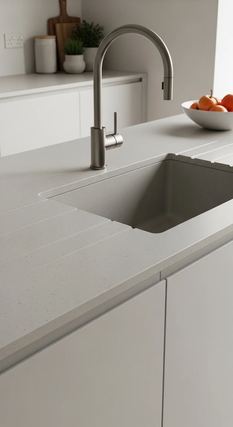 Solid Surface Countertop for Seamless Design