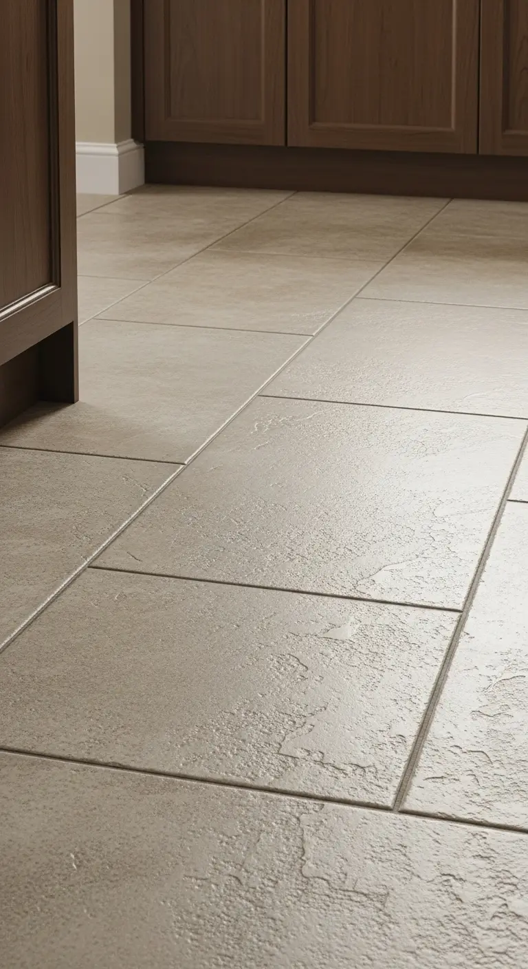 Textured Kitchen Tile Flooring for Added Grip