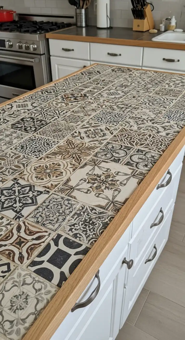 Tile Kitchen Countertop for Creative Personal Expression